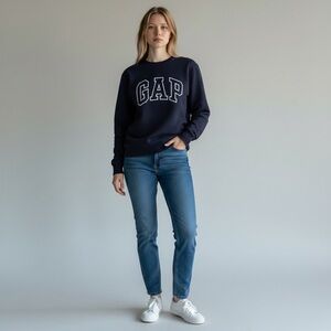 GAP Navy Crew Neck Sweater